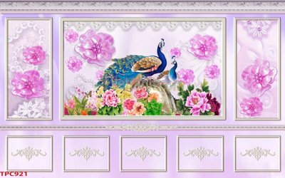 Download file Tranh phào chỉ TPC921 (gốc) in mica đèn LED