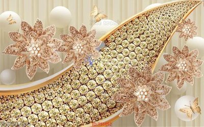 File tranh ảnh gốc File hoa trang sức TS1052 dùng cho in khổ lớn