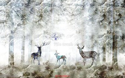 File gốc File hoa trang sức TS1099 (in lụa) trang trí tường