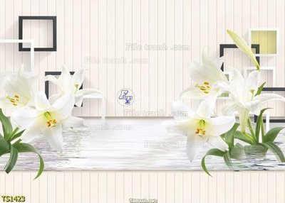 File tranh File hoa trang sức TS1423 (gốc) in trên kính