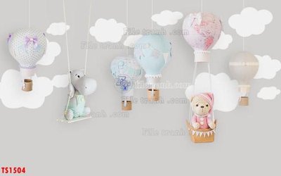File tranh ảnh gốc File dán tường trang trí phòng trẻ em TS1504 dùng cho in khổ lớn