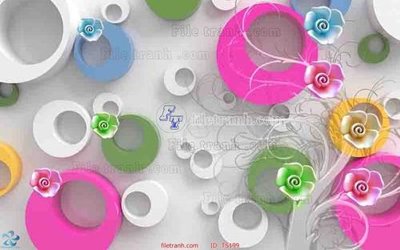 File gốc File hoa trang sức TS199 (in tráng gương) ốp tường