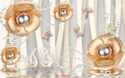 File gốc File hoa trang sức 3d TS2010 (in tráng gương) sang trọng