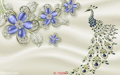 File gốc File hoa trang sức 3d TS2049 (in lụa) tranh thuận buồm