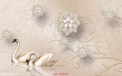 File gốc File hoa trang sức 3d TS2078 (trang trí) cho phòng khách