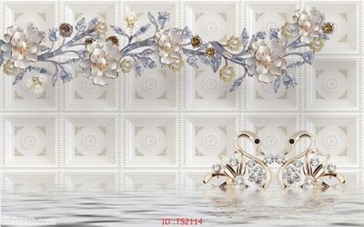 File tranh File hoa trang sức 3d TS2114 (ảnh gốc) in trần 3D