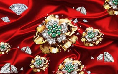 File PSD File hoa trang sức 3d TS2243 (gốc) cho in quảng cáo