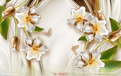 File ảnh File hoa trang sức 3d TS2271 (gốc) cho trang trí nội thất