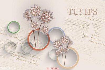 File tranh File hoa trang sức 3d TS2272 (bản gốc) in canvas