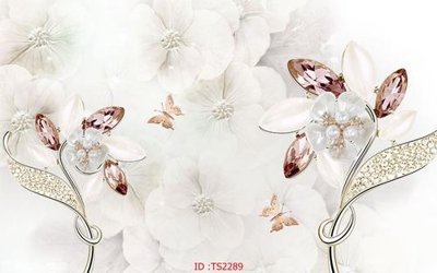 File in trần File hoa trang sức 3d TS2289 (bản gốc) mây trời