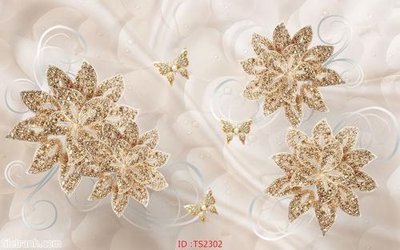 File tranh trang trí File hoa trang sức 3d TS2302 (tải file gốc)