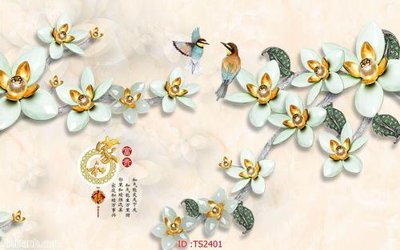 File tranh gốc File hoa trang sức 3d TS2401 (sắc nét từng chi tiết)