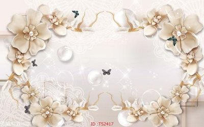 File tranh in trần File hoa trang sức 3d TS2417 (ảnh gốc siêu nét)