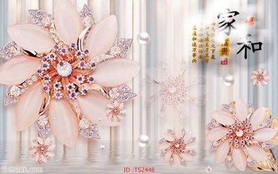 File tranh quảng cáo File hoa trang sức 3d TS2448 (download file gốc)