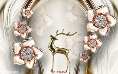 File ảnh File hoa trang sức 3d TS2456 (gốc) in quảng cáo ngoài trời