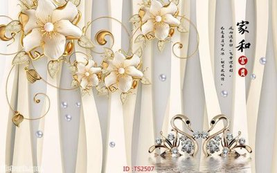 File tranh File hoa trang sức 3d TS2507 (file gốc) chuẩn màu in