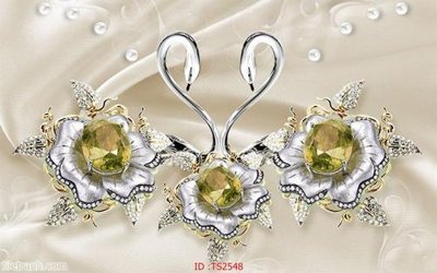 File gốc File hoa trang sức 3d TS2548 (in lụa) hoa văn cổ điển