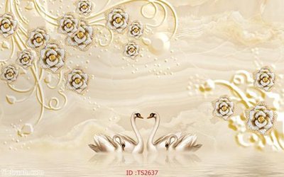 File tranh File hoa trang sức 3d TS2637 (bản gốc) in lụa 3D