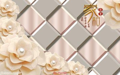 Ảnh gốc File hoa trang sức 3d TS2780 (độ nét cao) in tráng gương