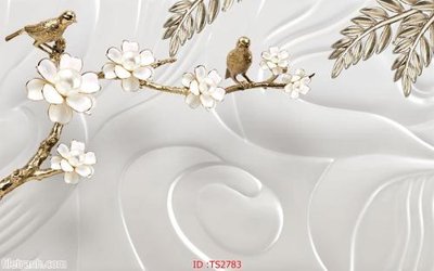 File tranh File hoa trang sức 3d TS2783 (gốc) in trên kính