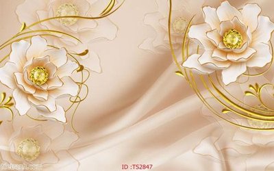 File gốc in ấn File hoa trang sức 3d TS2847 chất lượng vượt trội