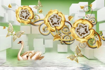 File tranh File hoa trang sức 3d TS3053 (gốc) in trên kính