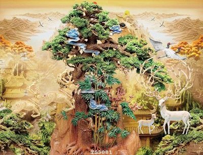 File tranh File hoa trang sức 3d TS3081 (gốc) phong cách tối giản