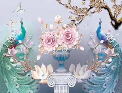 File tranh File hoa trang sức 3d TS3105 (gốc) chủ đề con người