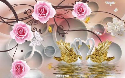 File tranh File hoa trang sức 3d TS3206 (gốc) chủ đề thành phố