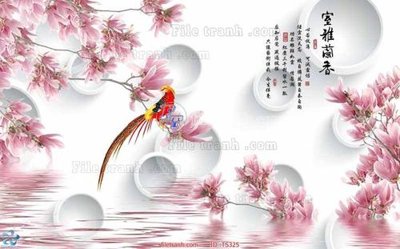 File tranh File hoa trang sức TS325 (gốc) phong cách tối giản