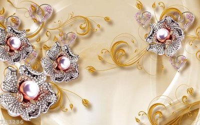 File gốc File hoa trang sức 3d TS3286 (trang trí) cho phòng khách