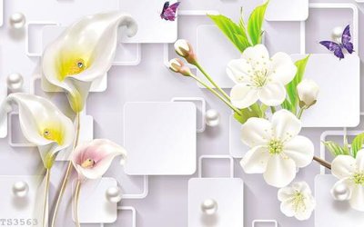 File gốc File hoa trang sức 3d TS3563 (in mica) trang trí