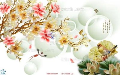 Ảnh gốc File hoa trang sức TS366 (độ nét cao) in mica