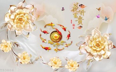 File tranh File hoa trang sức 3d TS3804 (ảnh gốc) độc quyền