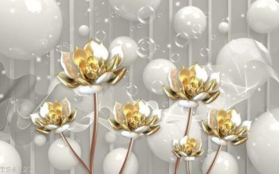 File tranh ảnh gốc File hoa trang sức 3d TS4127 dùng cho in khổ lớn