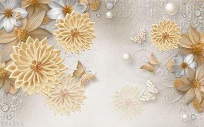 File gốc File hoa trang sức 3d TS4185 (in tráng gương) sang trọng