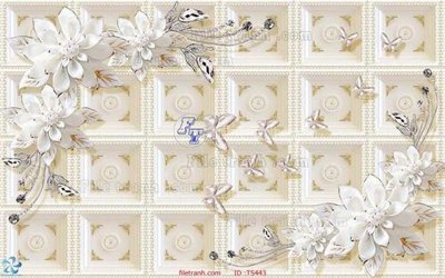 Tải file File hoa trang sức TS443 (PSD) cho in tranh 3D