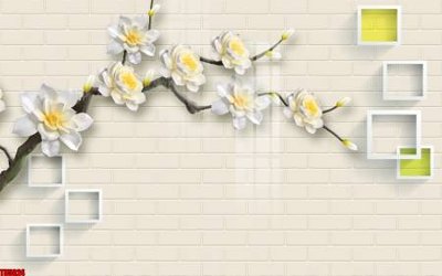 File PSD File tranh hoa trang sức in tường 3d TS5024 (nguyên gốc) chất lượng cao