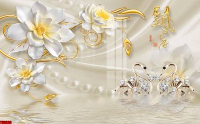 Tải file File tranh hoa trang sức in tường 3d TS5039 (gốc) in ấn ngay lập tức