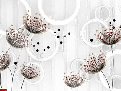 File tranh File tranh hoa trang sức in tường 3d TS5061 (gốc) chủ đề động vật