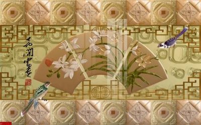 Ảnh gốc File tranh hoa trang sức in tường 3d TS5065 (độ nét cao) in tráng gương