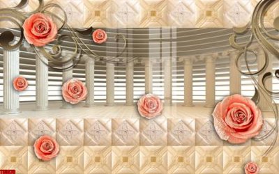 File tranh quảng cáo File tranh hoa trang sức in tường 3d TS5070 (file gốc) chuyên nghiệp