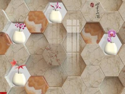 File ảnh File tranh hoa trang sức in tường 3d TS5077 (gốc) in standee