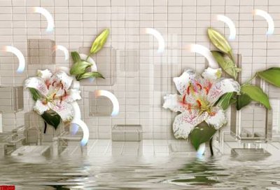 File gốc File tranh hoa trang sức in tường 3d TS5123 (cho in 3D) độc đáo