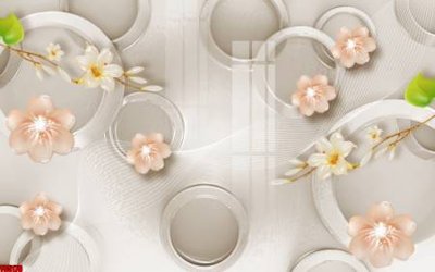 Ảnh gốc File tranh hoa trang sức in tường 3d TS5170 (độ nét cao) in tráng gương