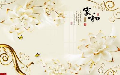 File gốc File tranh hoa trang sức in tường 3d TS5251 (in lụa) tranh phong thủy