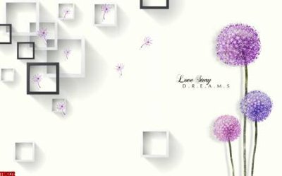 File tranh File tranh hoa trang sức in tường 3d TS5272 (gốc) phong cách tối giản