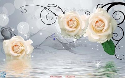 File tranh File hoa trang sức TS535 (bản gốc) treo tường