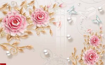 Tải file File tranh hoa trang sức in tường 3d TS5358 (gốc) chủ đề tâm linh