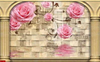 File in ấn File tranh hoa trang sức in tường 3d TS5378 (bản gốc) từ file gốc